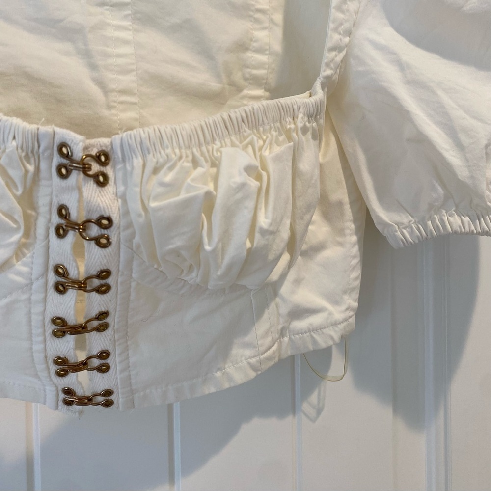 House of CB Puffy Sleeve Crop Top